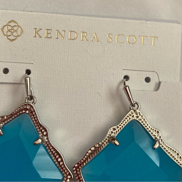 Kendra Scott blue faceted silver drop earrings - Picture 4 of 9